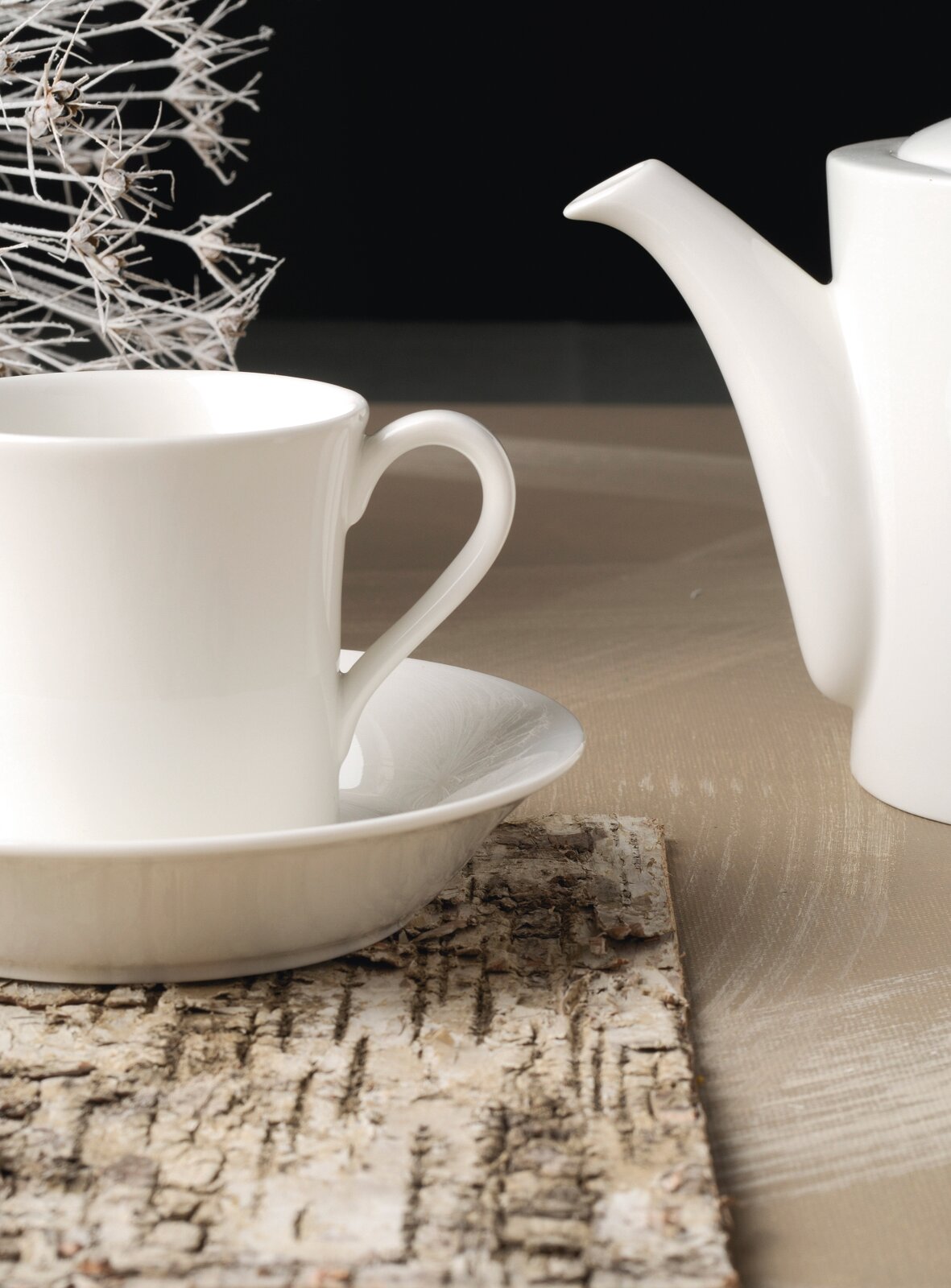 Kaffeekanne mit Deckel 0,70 l creme Fine Dine
