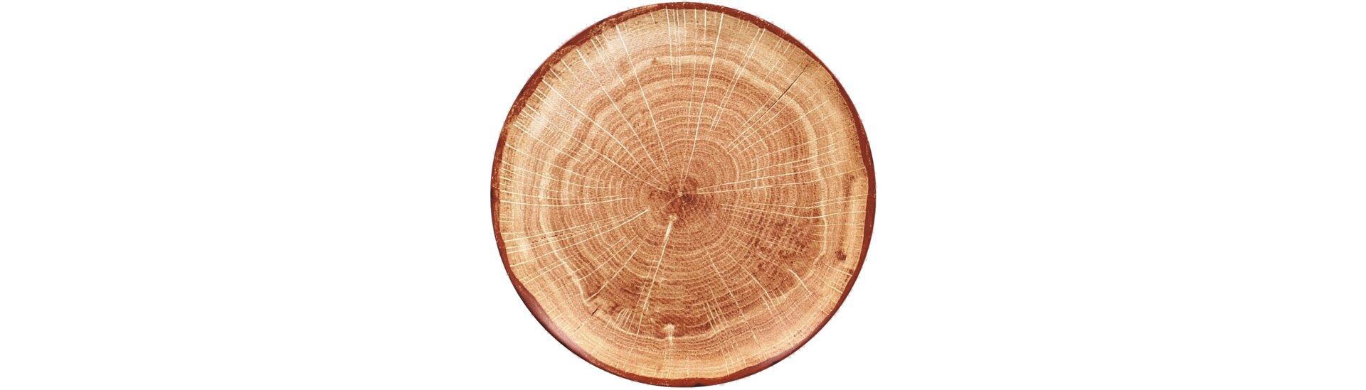 Coupteller flach 150 mm timber-brown Woodart