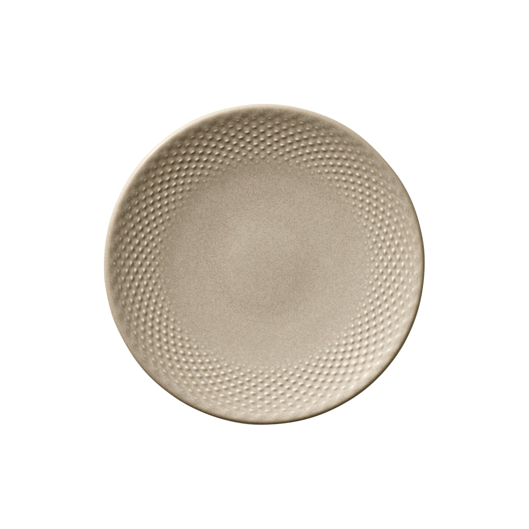 Coupteller flach rund Relief 170 mm almond Pine