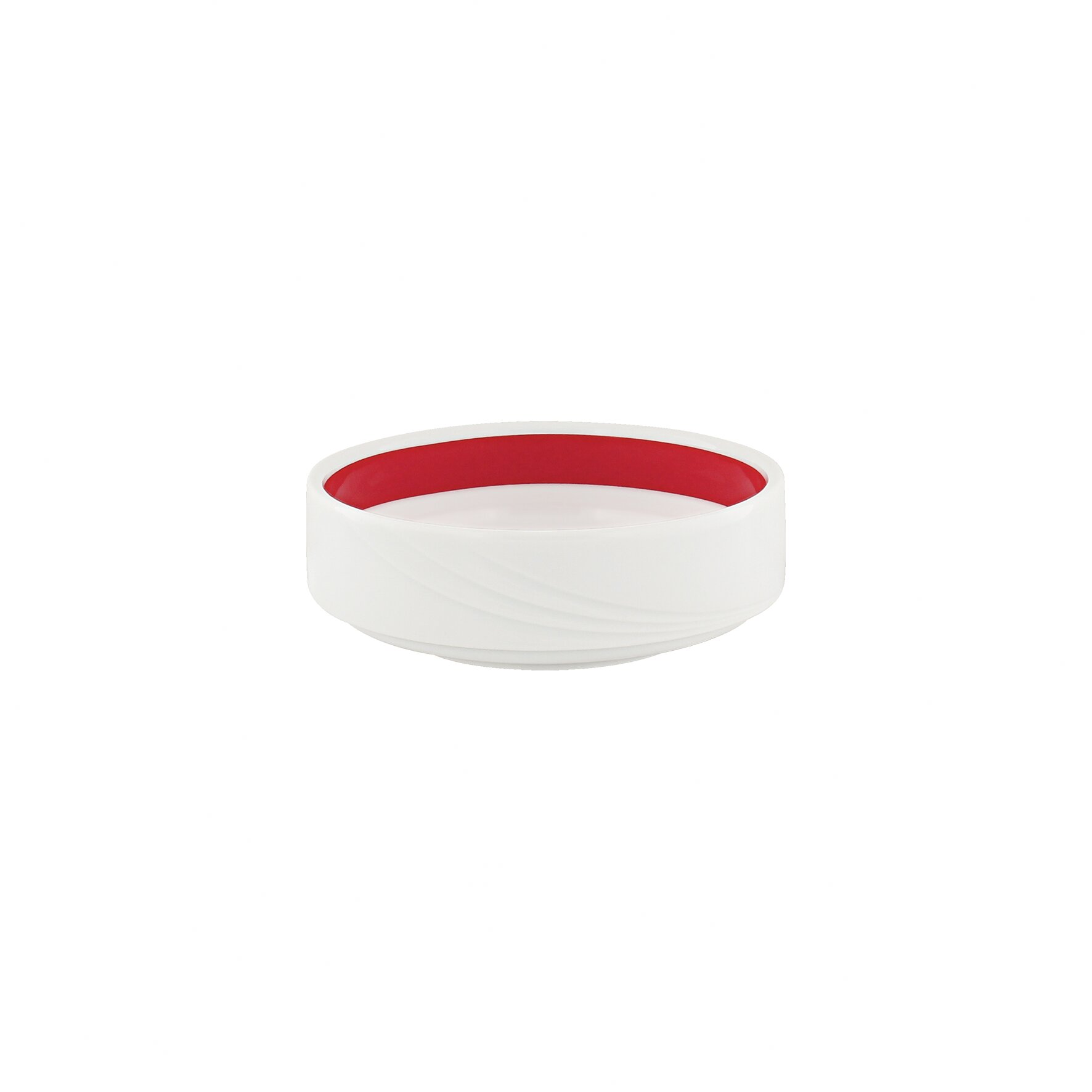 Schale rund stapelbar Relief 120 mm / 0,30 l rot Donna Senior