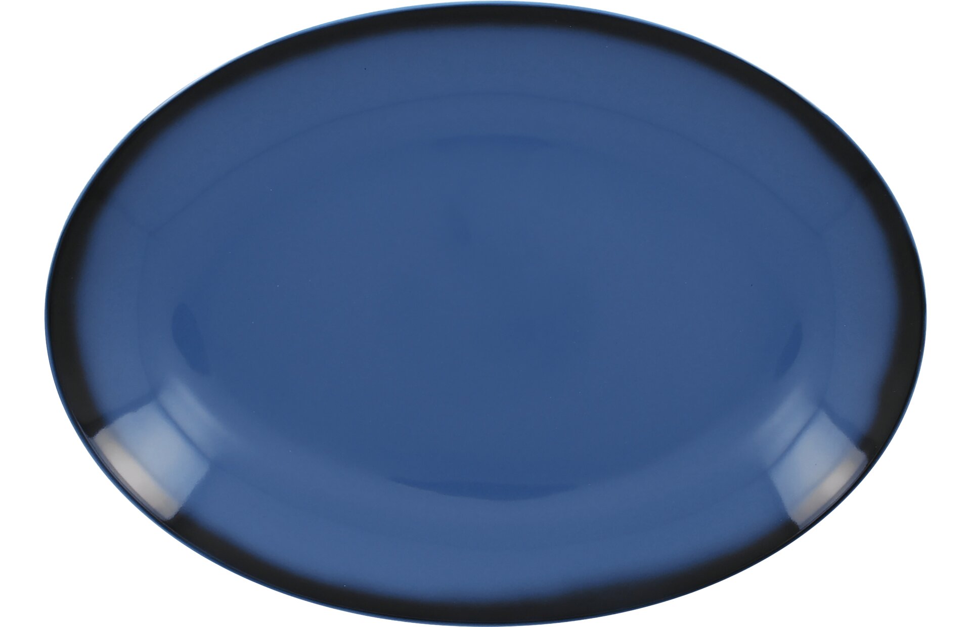 Platte oval 320 x 230 mm blau Lea