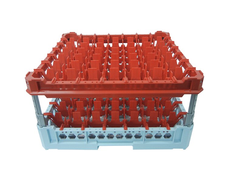 Gläserkorb 49 Fächer 63 x 63 mm Glashöhe max. 240 mm / 500 x 500 mm