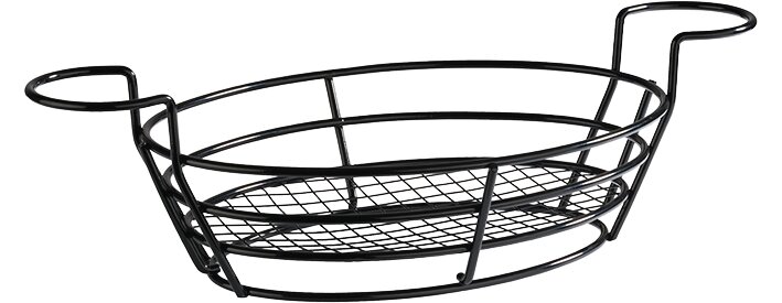 Servierkorb 395 x 200 x 110 mm Metall schwarz