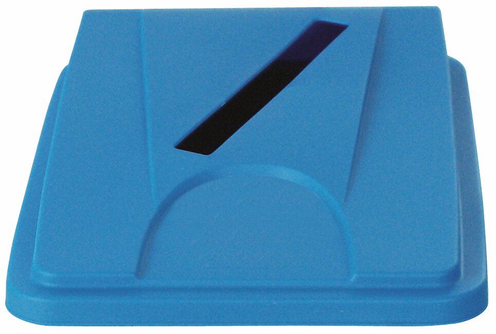 Deckel mit Einwurfschlitz blau für Wertstoffsammler 80 l