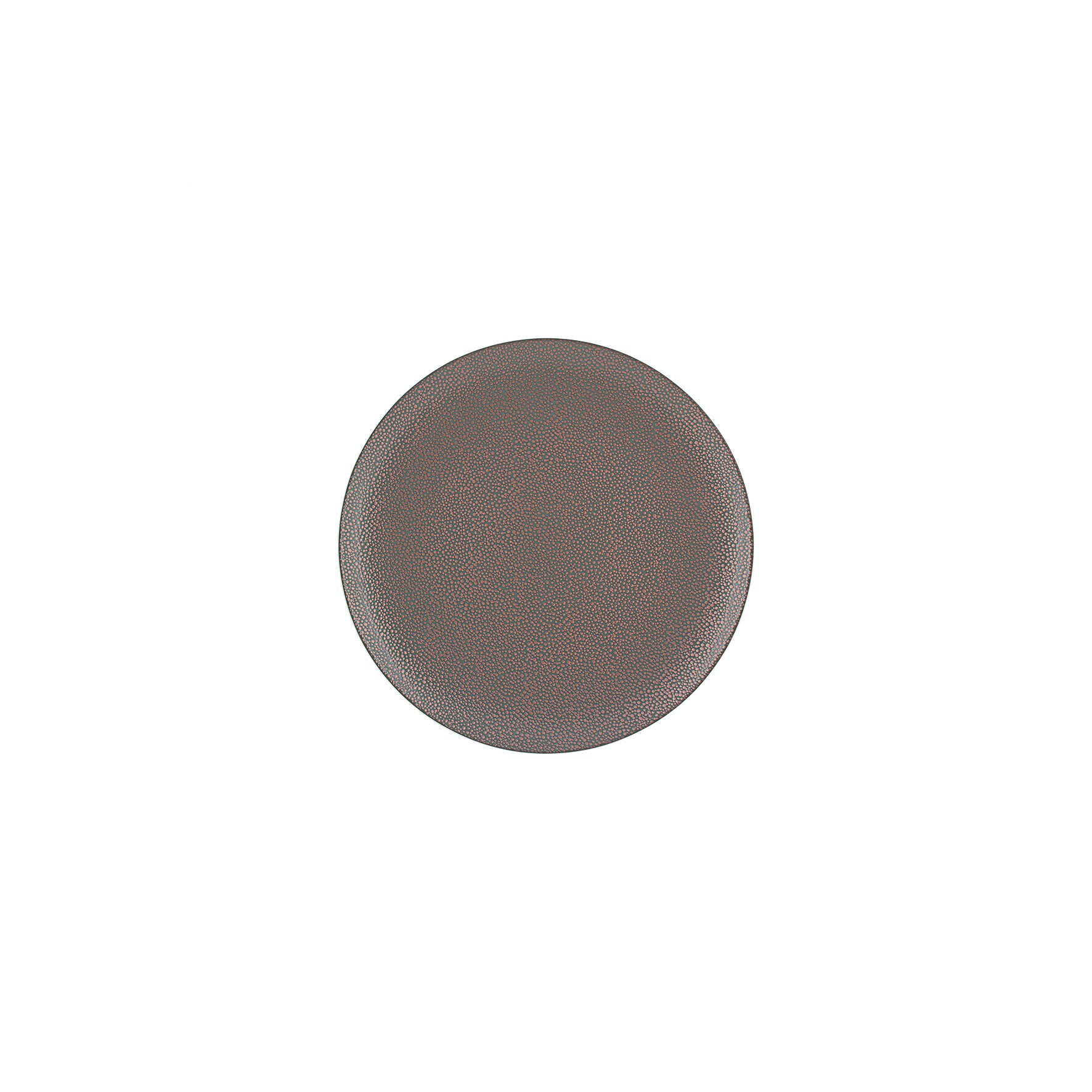 Coupteller flach rund 160 mm metallic copper