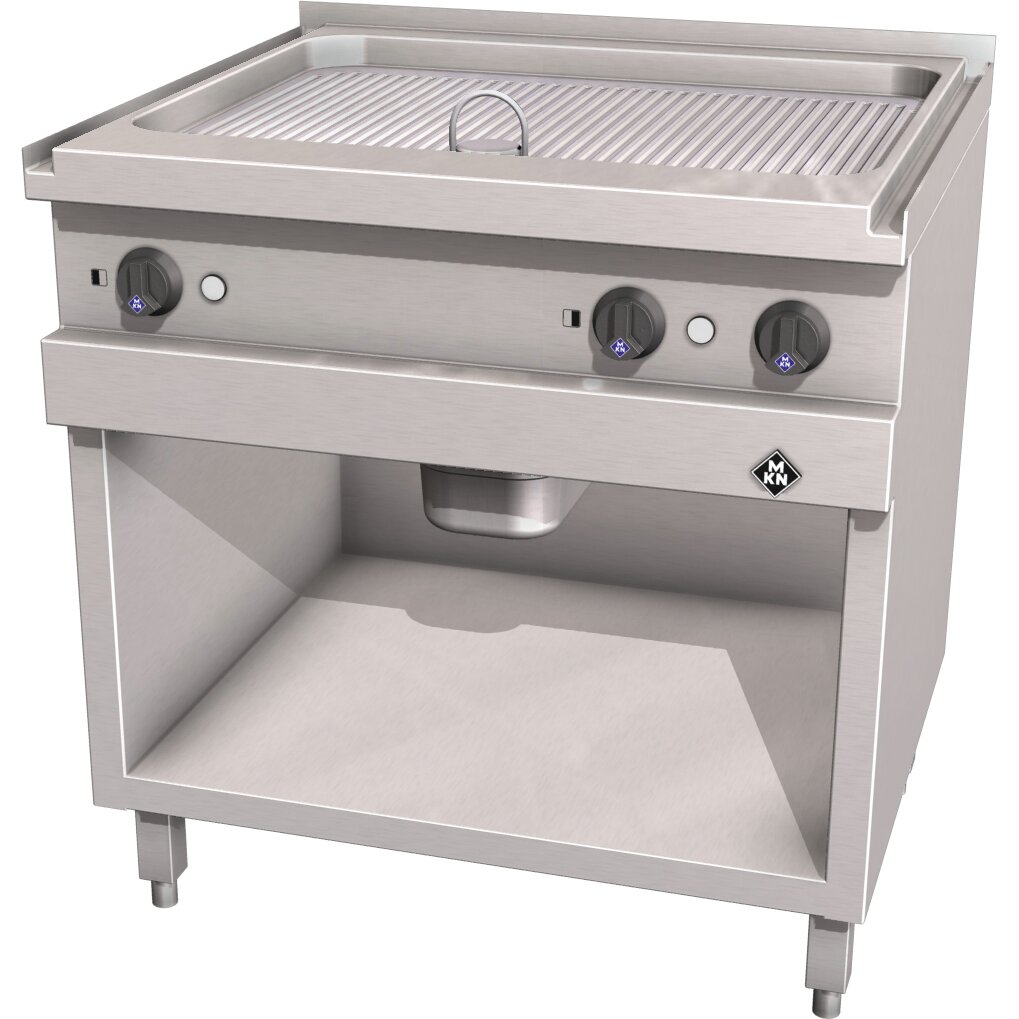 Elektro-Griddleplatte gerillt / 2 Supra CNS / Bratfläche 705 x 545 mm