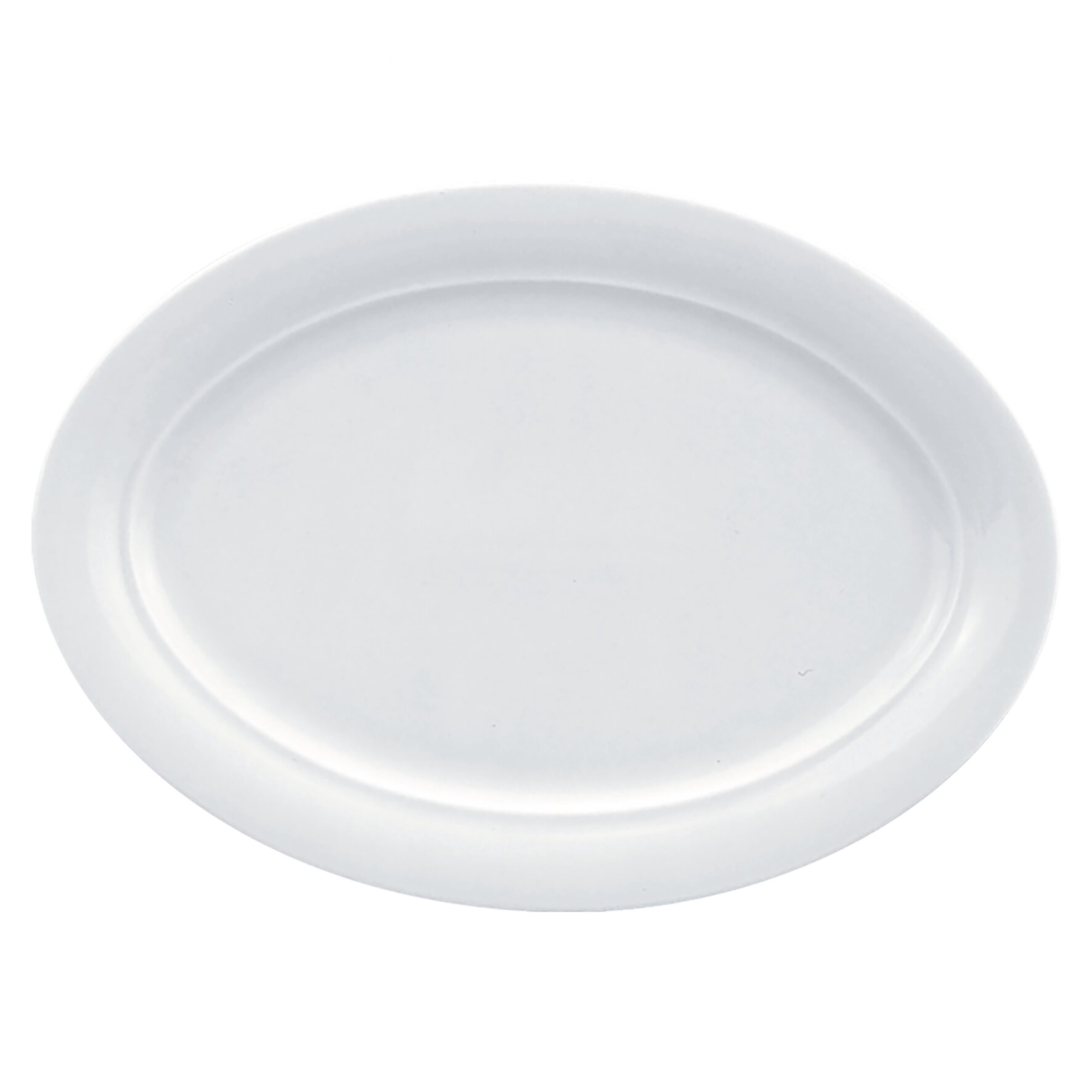 Platte oval mit Fahne 360 x 259 mm