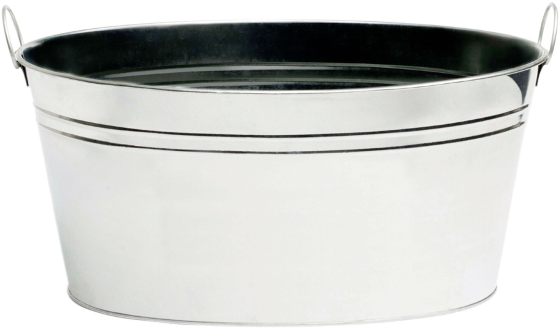 Eiskühler Zinkwanne mit Griff ov al 14L