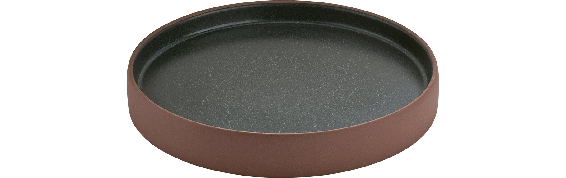 Teller flach / halbtief 210 mm braun/schwarz 2in1