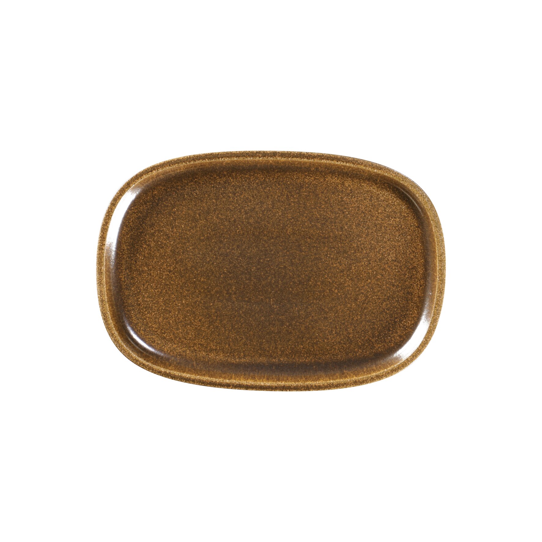 Platte oval flach 261 x 180 mm rust brown Ease Rust Brown