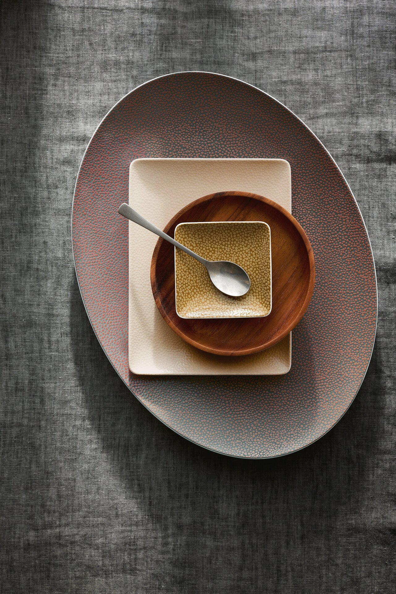 Coupplatte oval 330 x 240 mm metallic gold