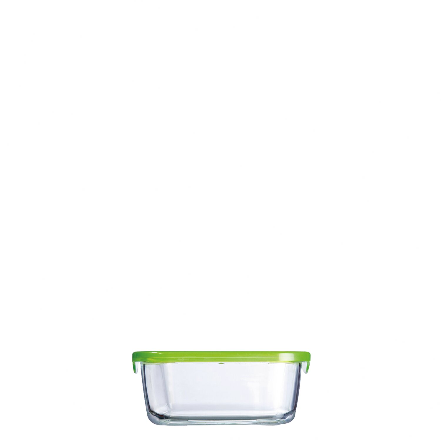 Box 155 x 145 x 60 mm / 0,76 l transparent mit grünem PP Deckel Keep´n