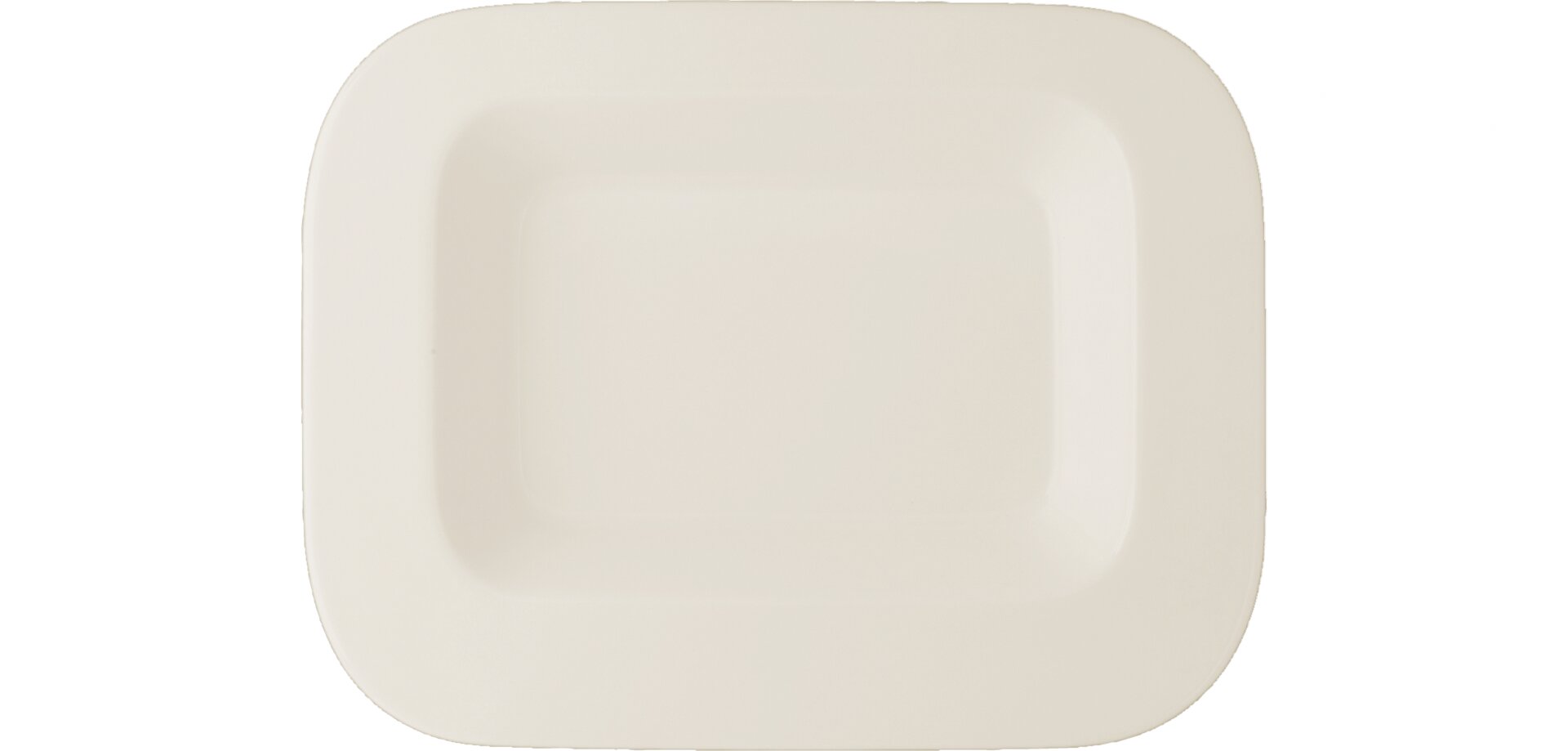 Teller tief rechteckig 266 x 208 x 40 mm / 0,55 l crème