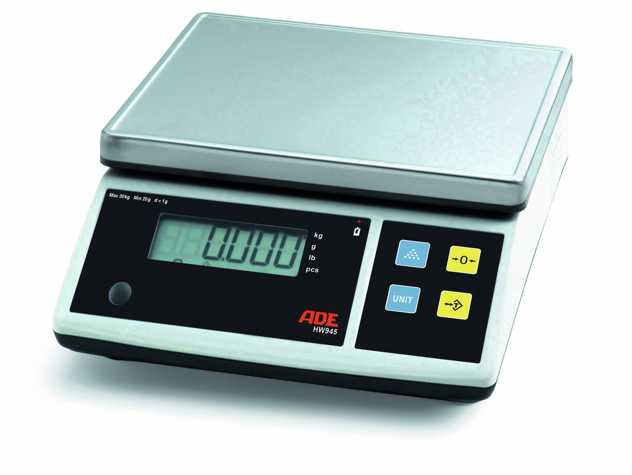 Elektronische Portionswaage bis 30 kg Netzbetrieb 260 x 310 x 125 mm