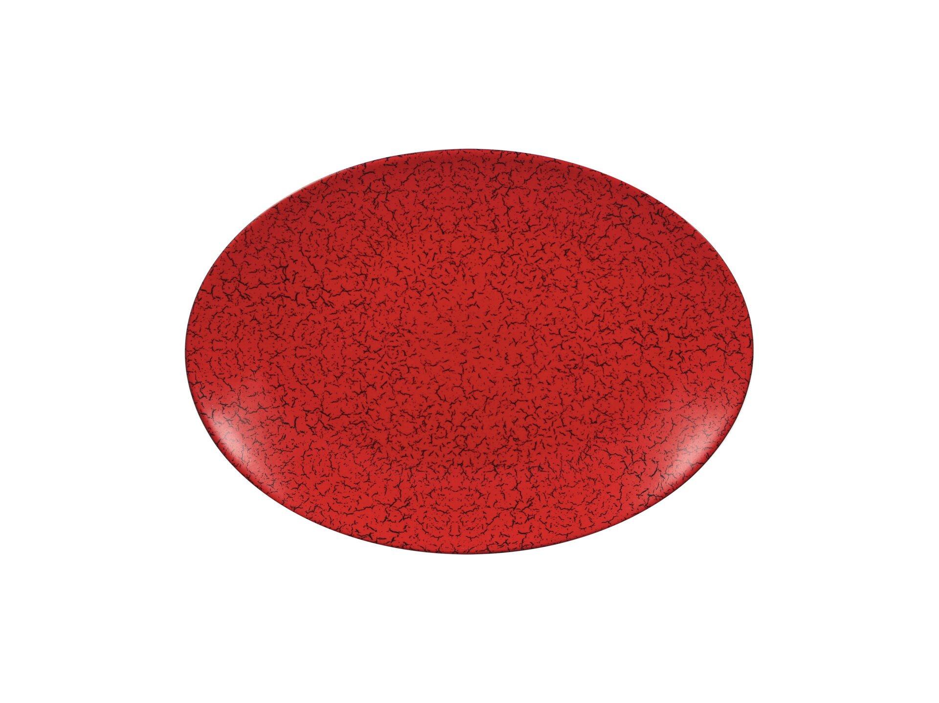 Platte oval 320 x 230 mm rot