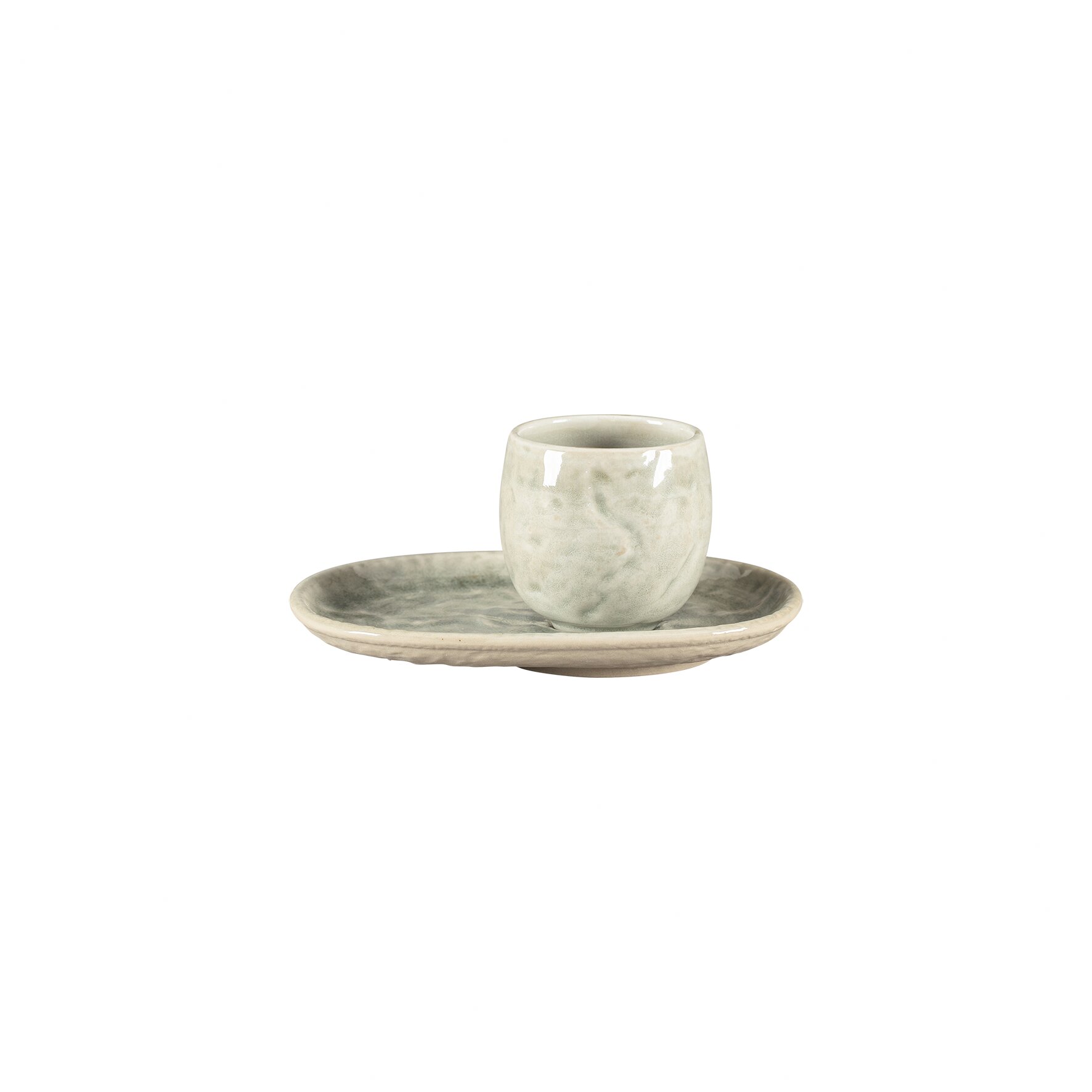 Tasse ohne Henkel 60 mm / 0,10 l Celadon green Krush Celadon Green