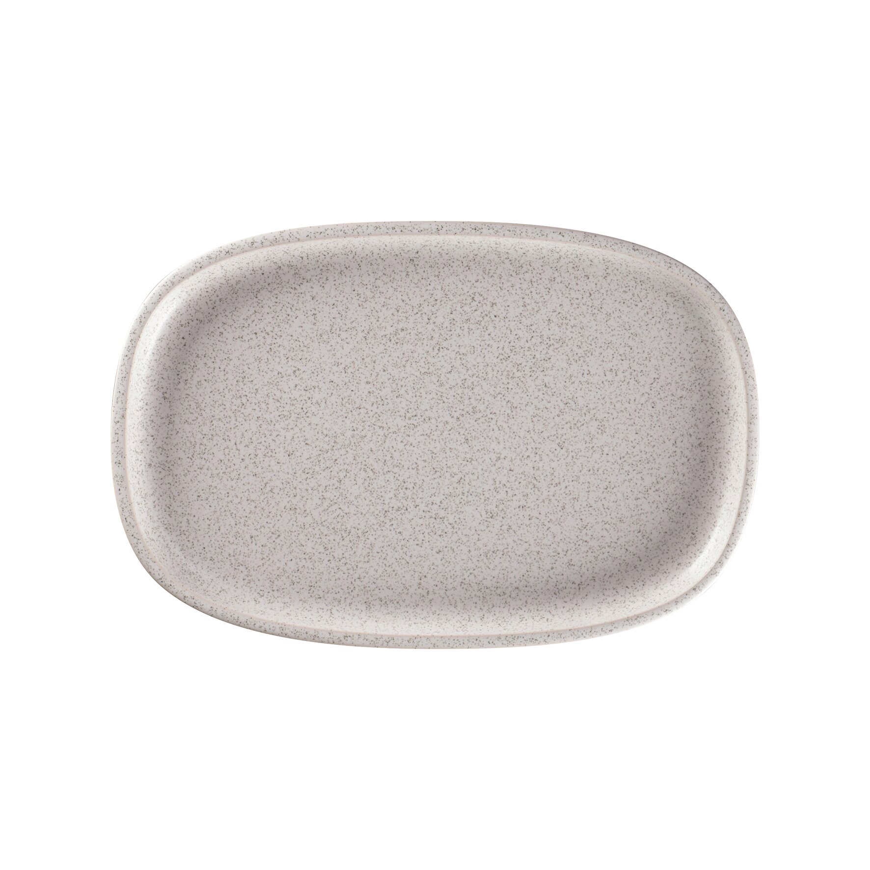 Platte oval flach 302 x 200 mm clay grey Ease Clay Grey